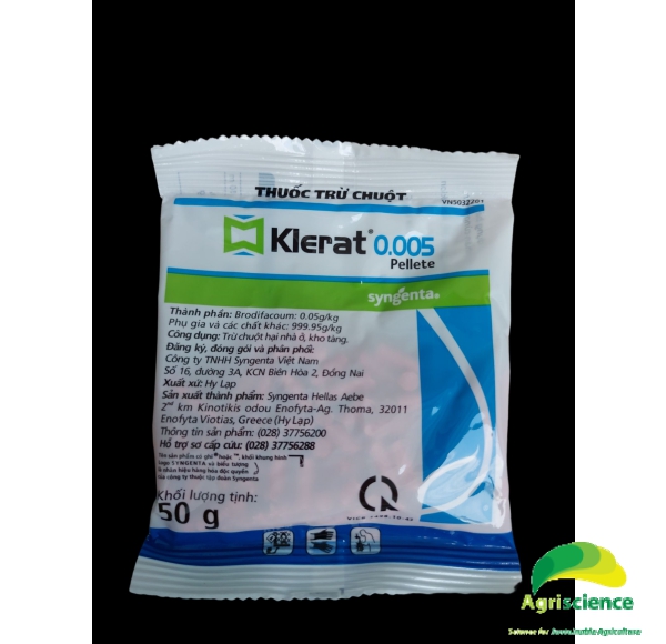Thuốc diệt chuột - Klerat 0.005 Pellete