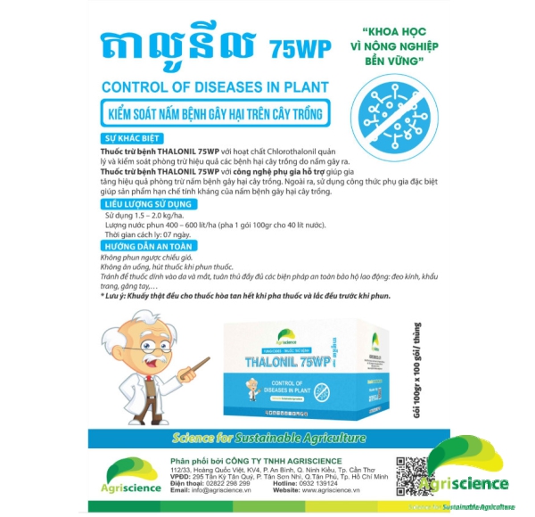 THUỐC TRỪ BỆNH THALONIL 75WP